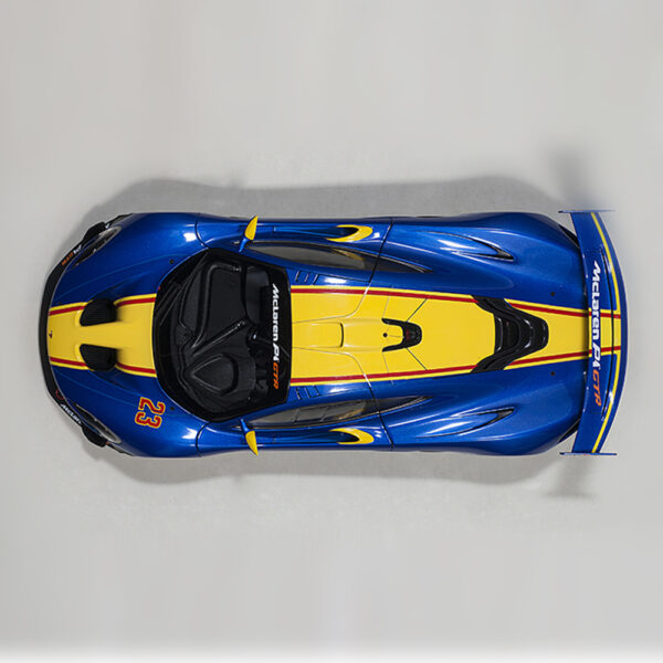 McLaren P1 GTR (METALLIC BLUE/YELLOW STRIPES) - Imagen 4