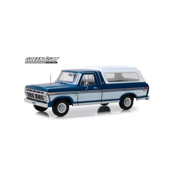 1975 Ford F-100 - Midnight Blue Poly with Wimbledon White Bodyside Accent Panel