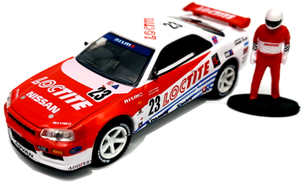 Nissan 1999 GT-R R34 Locite con Piloto #23 Tarmac