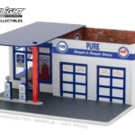 Mechanics Corner serie 2 Pure Oil Estacion servicio bomba  bencinera Diorama Metalico
