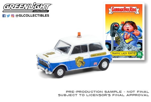 Traffic Lady Katie - 1962 Austin Mini Cooper MkI Garbage Pail Kids Series 3