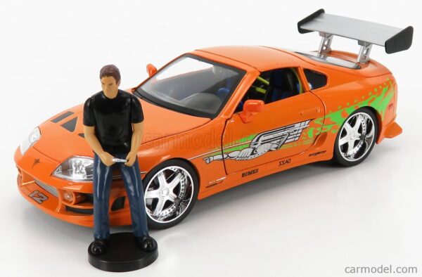 1:18 F&F Brian's Toyota Supra con luz & Figura Rapido y Furioso