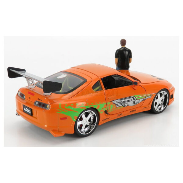 1:18 F&F Brian's Toyota Supra con luz & Figura Rapido y Furioso - Imagen 3