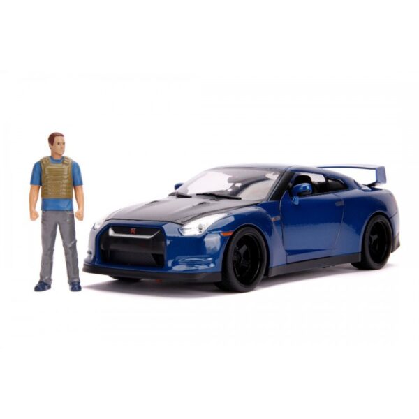 1:18 F&F Brian's Nissan Skyline con luz y & Figura Rapido y Furioso