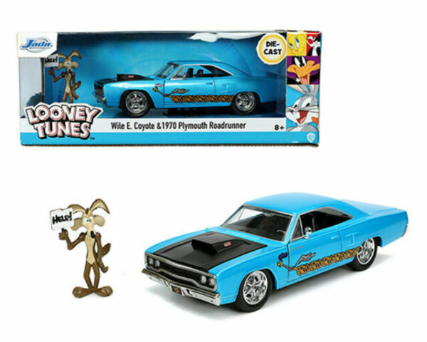 1970 Plymouth Roadrunner con figura Wilie Coyote