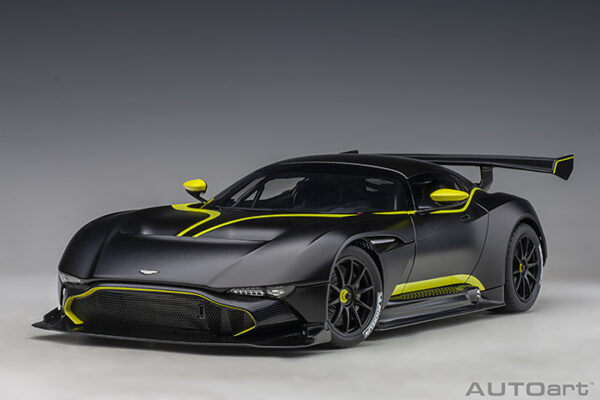 ASTON MARTIN VULCAN (MATT BLACK W/LIME GREEN STRIPES)