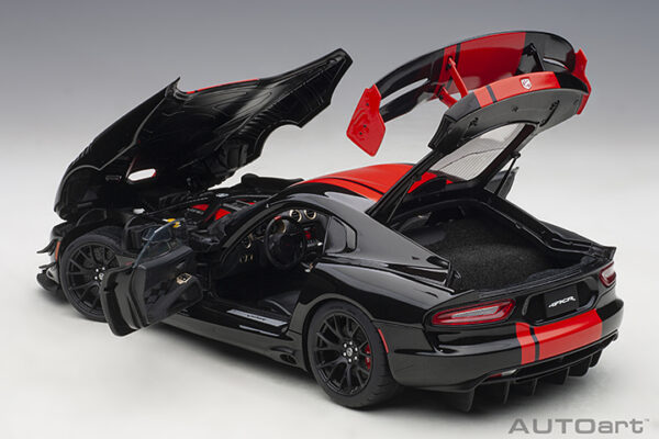 DODGE VIPER 1/28 EDITION ACR 2017 BLACK W/ RED STRIPES - Imagen 4