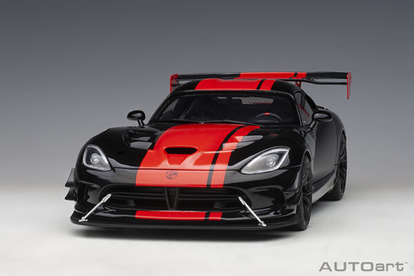 DODGE VIPER 1/28 EDITION ACR 2017 BLACK W/ RED STRIPES