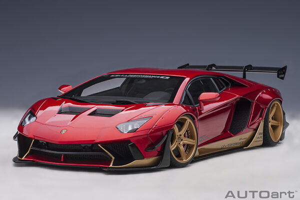 LIBERTY WALK LB-WORKS LAMBORGHINI AVENTADOR LIMITED EDITI0N HYPER RED/GOLD