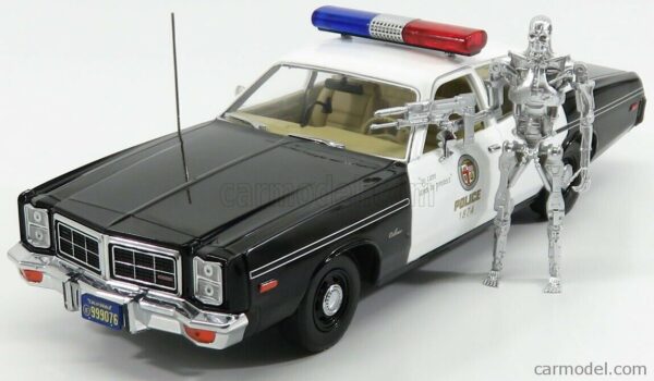 1977 Dodge Monaco Metropolitan Police w/ T-800 Endoskeleton Figure - Imagen 3