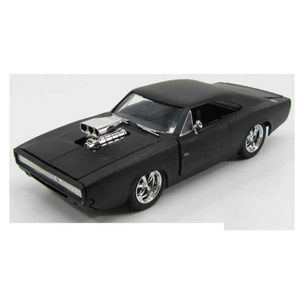 1:24 F&F 1970 Dodge Charger Matte Black Rapido y Furioso