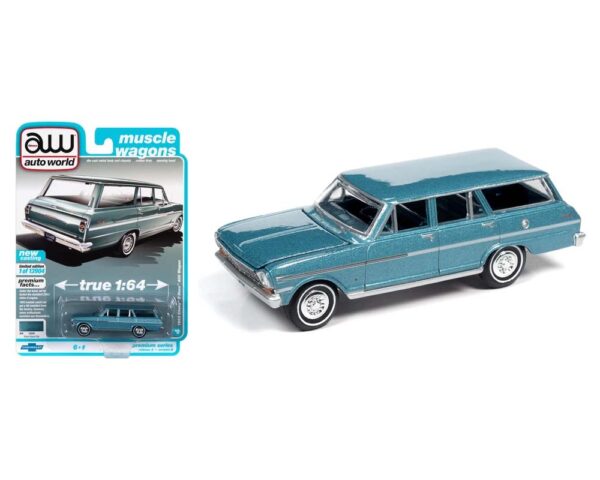 Chevy 1963 II Nova 400 Station Wagon Aqua Poly