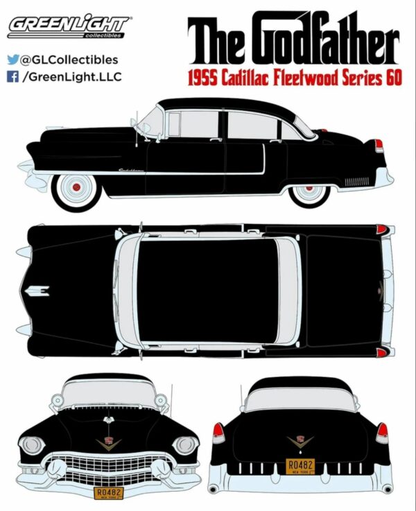 1955 Cadillac Fleetwood Series 60 Special El Padrino  The Godfather 1:18 - Imagen 4