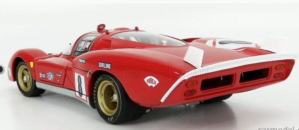 GMP FERRARI 512S 5.0L V12 LONG TAIL TEAM SPA FERRARI SEFAC N 8 24h LE MANS 1970 A.MERZARIO - C.REGAZZONI 1:18 - Imagen 6