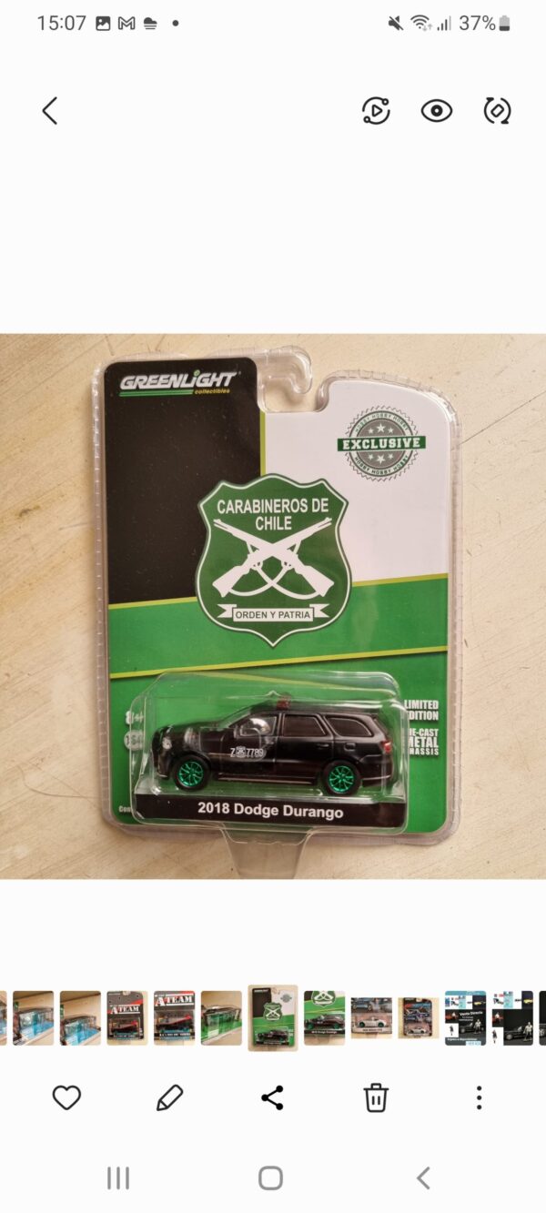 GREENMACHINE Dodge Durango Carabineros de Chile 1:64 - Imagen 3