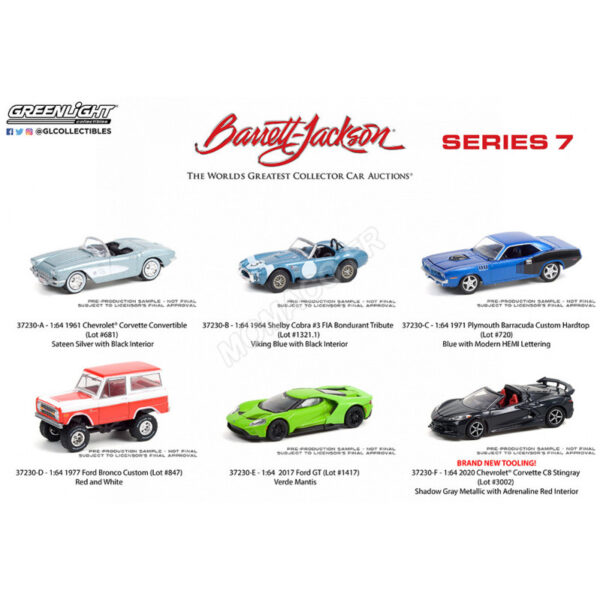 Barrett-Jackson 'Scottsdale Edition' Series 8 /Barracuda/GT 40/Bronco/Corvette/Shelby