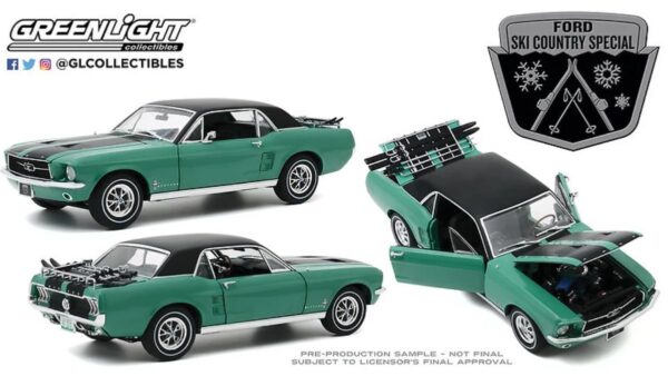 Ford Mustang 1967 con esquies 1:18