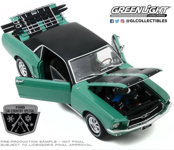 Ford Mustang 1967 con esquies 1:18 - Imagen 2